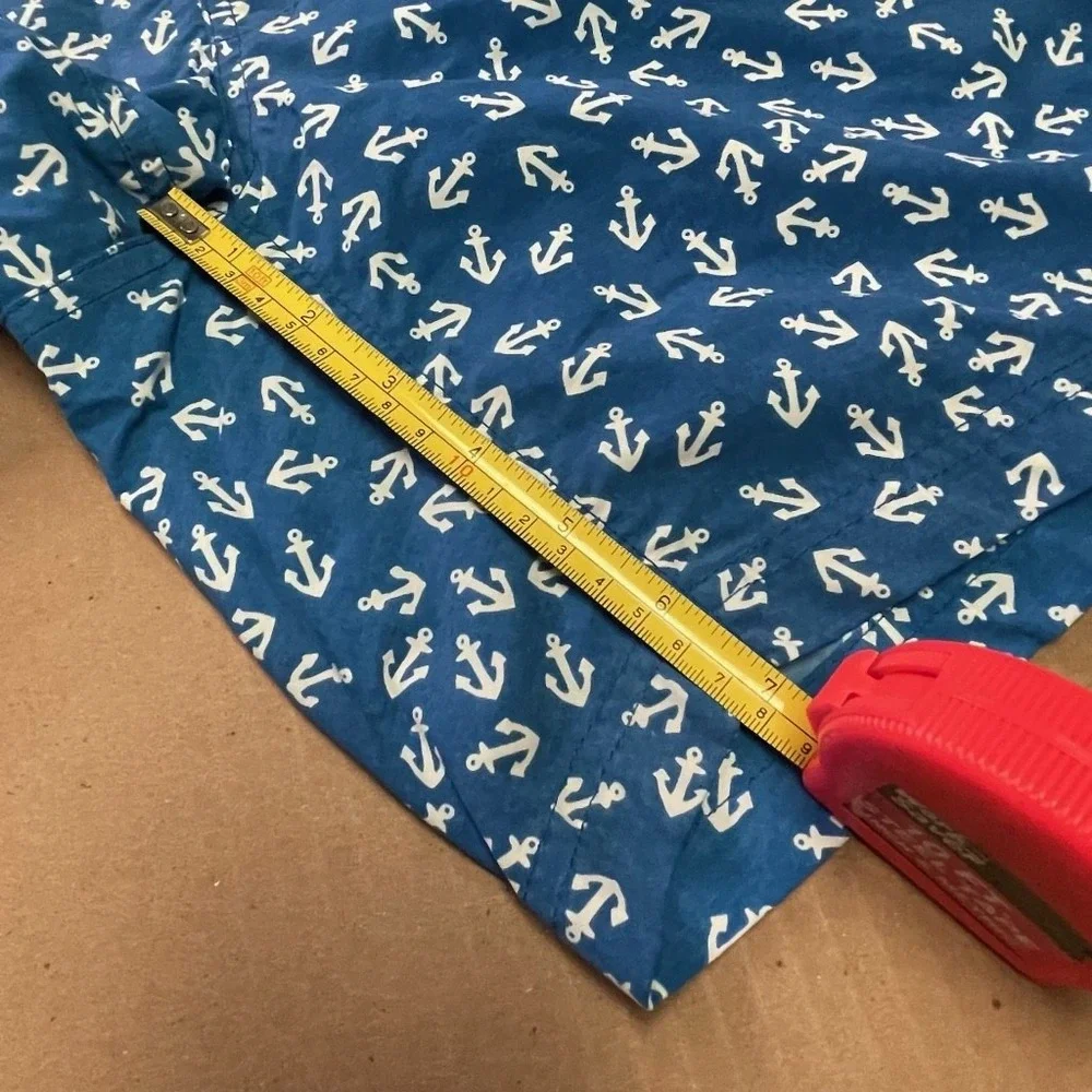 J. Crew Men's Nautical Swim trunks size‎ 34 Anchor Allover Print
